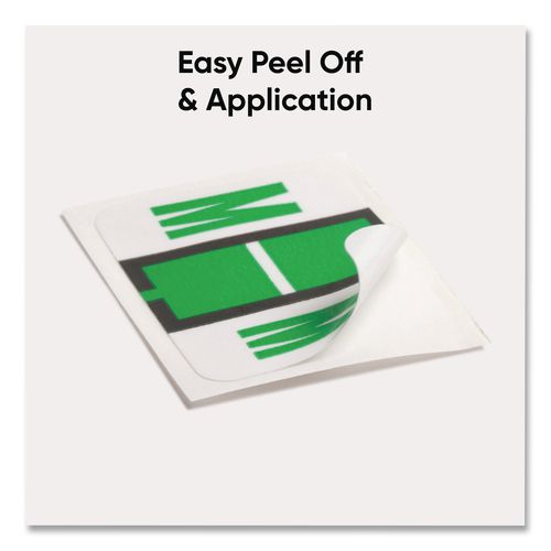 Image of Smead 67083 A-Z Color-Coded End Tab Filing Labels, M, 1 X 1.25, White, 500/roll