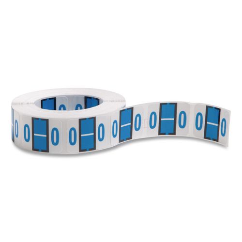 Image of Smead 67085 A-Z Color-Coded End Tab Filing Labels, O, 1 X 1.25, White, 500/roll