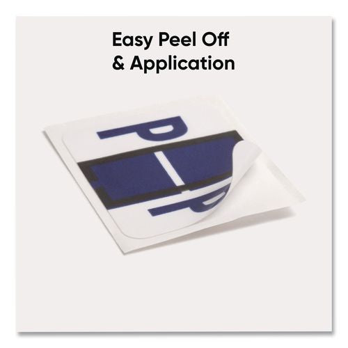 Image of Smead 67086 A-Z Color-Coded End Tab Filing Labels, P, 1 X 1.25, White, 500/roll