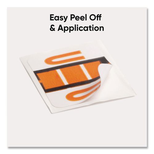 Image of Smead 67091 A-Z Color-Coded End Tab Filing Labels, U, 1 X 1.25, White, 500/roll