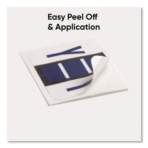 Image of Smead 67095 A-Z Color-Coded End Tab Filing Labels, Y, 1 X 1.25, White, 500/roll