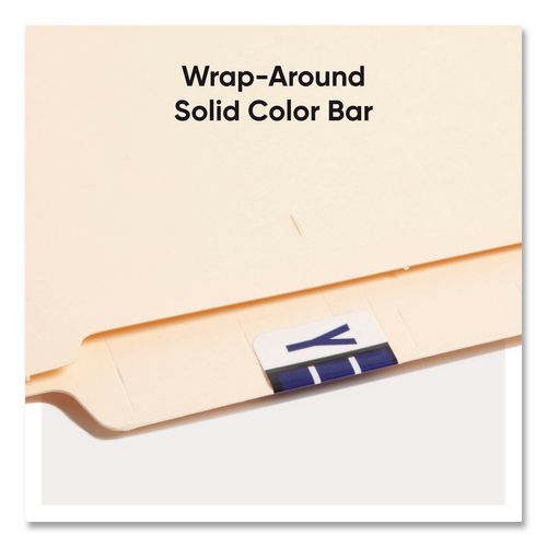 Image of Smead 67095 A-Z Color-Coded End Tab Filing Labels, Y, 1 X 1.25, White, 500/roll