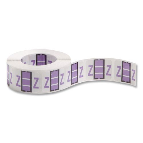 Image of Smead 67096 A-Z Color-Coded End Tab Filing Labels, Z, 1 X 1.25, White, 500/roll