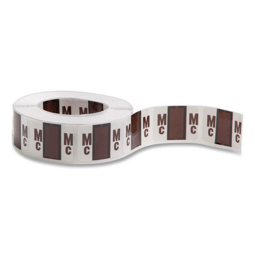 Image of Smead 67097 A-Z Color-Coded End Tab Filing Labels, Mc, 1 X 1.25, White, 500/roll