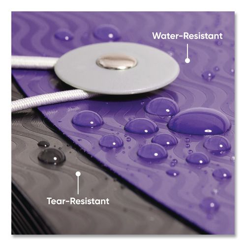 Image of Smead 70862 12-Pocket Poly Expanding File, 0.88" Expansion, 12 Sections, Cord/Hook Closure, 1/6-Cut Tabs, Letter Size, Black/Purple