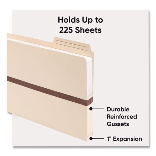 Image of Smead Manila File Pockets, 1" Expansion, Letter Size, Manila