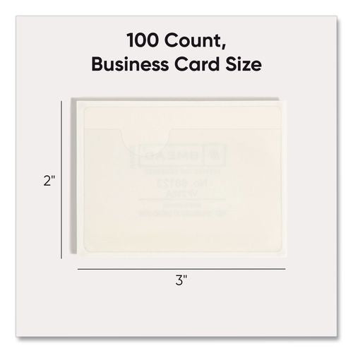 Image of Smead 68123 Self-Adhesive Poly Pockets, Top Load, 4.06 x 3, Clear, 100/Box