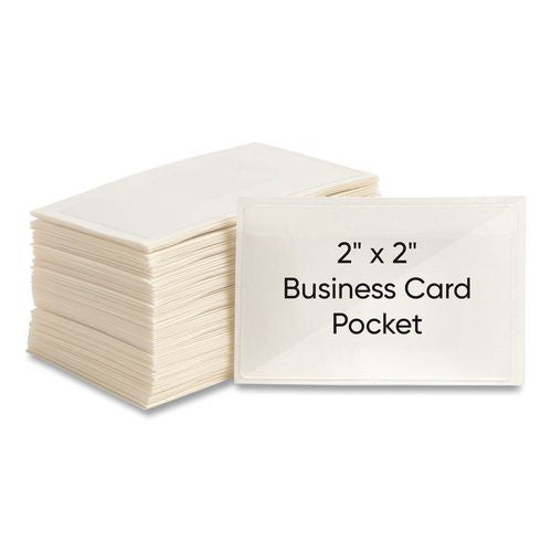Image of Smead 68123 Self-Adhesive Poly Pockets, Top Load, 4.06 x 3, Clear, 100/Box