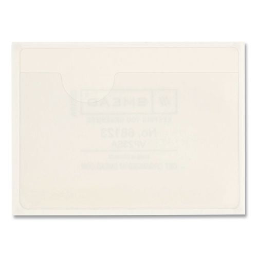 Image of Smead 68123 Self-Adhesive Poly Pockets, Top Load, 4.06 x 3, Clear, 100/Box