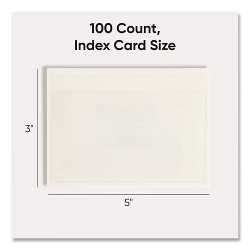 Image of Smead 68153 Self-Adhesive Poly Pockets, Top Load, 5.31 x 33.63, Clear, 100/Box