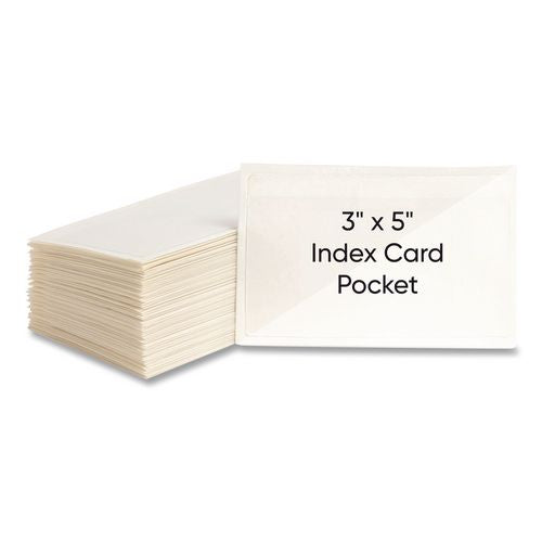 Image of Smead 68153 Self-Adhesive Poly Pockets, Top Load, 5.31 x 33.63, Clear, 100/Box