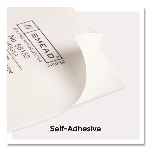 Image of Smead 68153 Self-Adhesive Poly Pockets, Top Load, 5.31 x 33.63, Clear, 100/Box