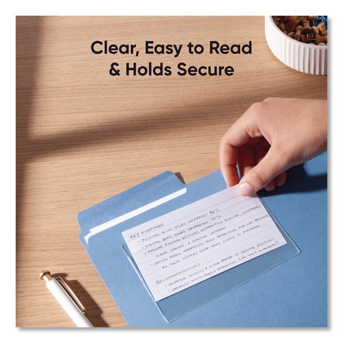 Image of Smead 68153 Self-Adhesive Poly Pockets, Top Load, 5.31 x 33.63, Clear, 100/Box