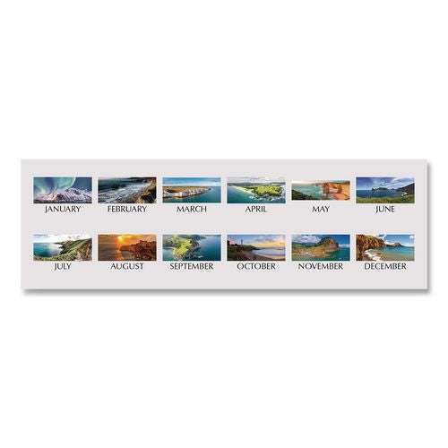 Image of House Of Doolittle 140 Recycled Full-Color Monthly Desk Pad Calendar, Nature Photography, 22 x 17, Black Binding/Corners,12-Month (Jan to Dec): 2025