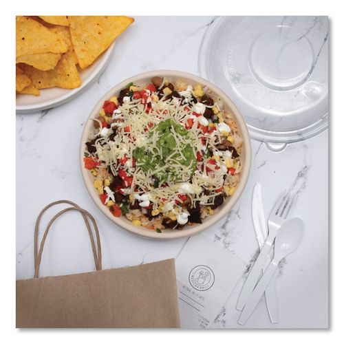 Image of Dart® PP2432BDL Dome Covers and Lids, For 24 oz to 32 oz Containers, 8.28" Diameter x 1.16"h, Clear, 300/Carton
