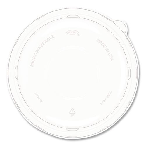 Image of Dart® PP2432BDL Dome Covers and Lids, For 24 oz to 32 oz Containers, 8.28" Diameter x 1.16"h, Clear, 300/Carton