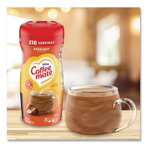 Image of Coffee mate® 12036068 Hazelnut Creamer Powder, 15 oz Canister