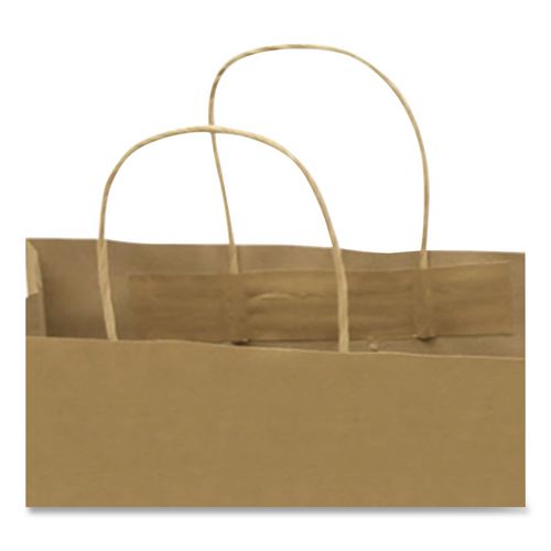 Image of COSCO 091566 Premium Shopping Bag, Rope Handles, 12" x 6.5" x 17", Kraft, 50/Box