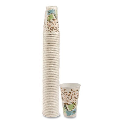 Image of Dixie® 5356CD Perfectouch Paper Hot Cups, 16 Oz, Coffee Haze Design, 50/pack