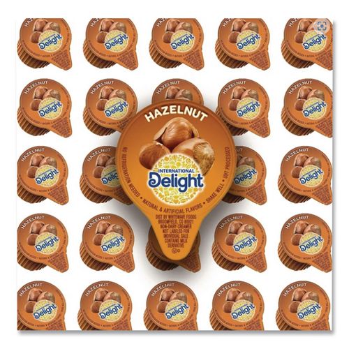 Image of International Delight® WWI02283 Flavored Liquid Non-Dairy Coffee Creamer, Hazelnut, 0.44 oz Mini Cups, 48/Box