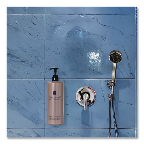 Image of Diversified Hospitality Solutions AIR11TPC480 Terra Pure Conditioner Air Pump, Green Tea Lemongrass Scent, 16.23 oz Bottle, 12/Carton