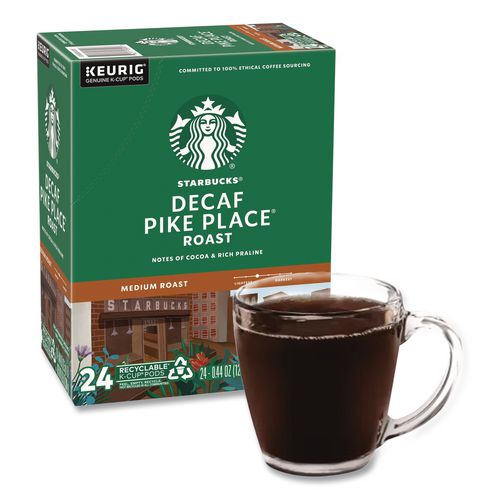 Image of Starbucks® 12434952 Pike Place Decaf Coffee K-Cups Pack, 24/box