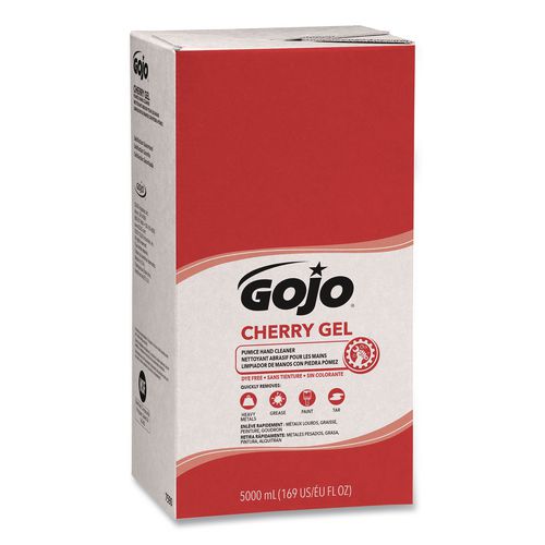Image of GOJO® 7590-02 Cherry Gel Pumice Hand Cleaner Refill, Cherry Scent, 5,000 mL, 2/Carton