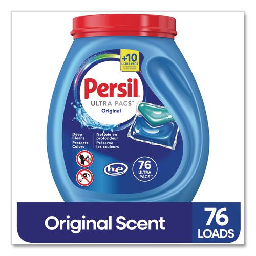 Image of Persil® 24200 05515 Ultra Pacs Original Everyday Clean HE Laundry Detergent, 76 Pods/Tub, 4 Tubs/Carton