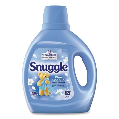 Image of Snuggle® 72613 47452 Blue Sparkle Cuddle-Up Fresh Liquid Fabric Conditioner, 66 oz Bottle, 6/Carton
