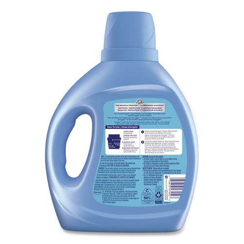 Image of Snuggle® 72613 47452 Blue Sparkle Cuddle-Up Fresh Liquid Fabric Conditioner, 66 oz Bottle, 6/Carton