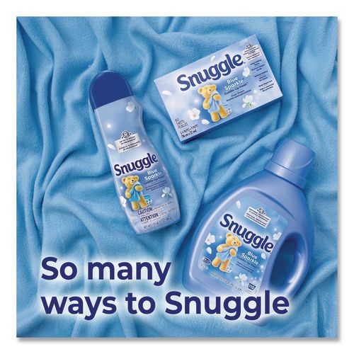 Image of Snuggle® 72613 47452 Blue Sparkle Cuddle-Up Fresh Liquid Fabric Conditioner, 66 oz Bottle, 6/Carton