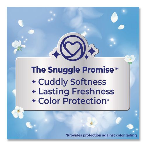 Image of Snuggle® 72613 47452 Blue Sparkle Cuddle-Up Fresh Liquid Fabric Conditioner, 66 oz Bottle, 6/Carton