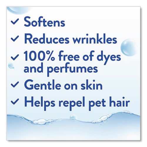 Image of all® 72613 47362 Free Clear Dryer Sheets, Fragrance Free, 195 Sheets/Pack, 6 Packs/Carton