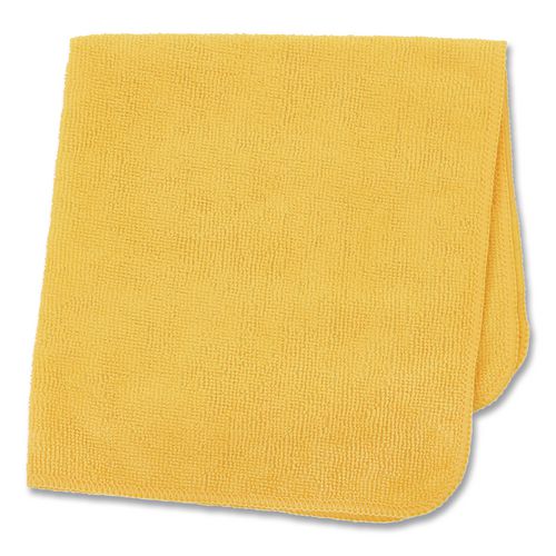 Image of Rubbermaid® Commercial 1820580 Light Commercial Microfiber Cleaning Cloths, 12 x 12, Yellow, 24/Pack