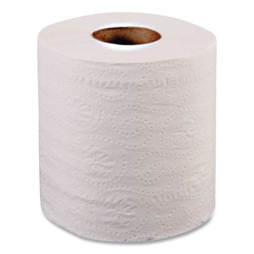 Image of Eco Green® EB8543 Recycled Two-Ply Standard Toilet Paper, Septic Safe, White, 550 Sheets/Roll, 80 Rolls/Carton