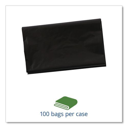 Image of Stout® by Envision T4349B15 Total Recycled Content Plastic Trash Bags, 56 gal, 1.5 mil, 43" x 49", Black/Brown, 100/Carton