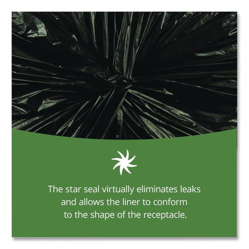 Image of Stout® by Envision T4349B15 Total Recycled Content Plastic Trash Bags, 56 gal, 1.5 mil, 43" x 49", Black/Brown, 100/Carton