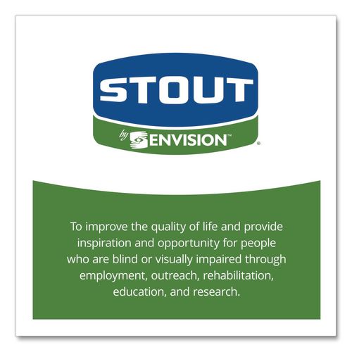 Image of Stout® by Envision T4349B15 Total Recycled Content Plastic Trash Bags, 56 gal, 1.5 mil, 43" x 49", Black/Brown, 100/Carton