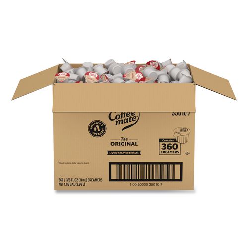 Image of Coffee mate® 11000372 Liquid Coffee Creamer, Original, 0.38 Oz Mini Cups, 360/carton