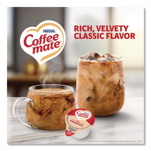 Image of Coffee mate® 11000372 Liquid Coffee Creamer, Original, 0.38 Oz Mini Cups, 360/carton