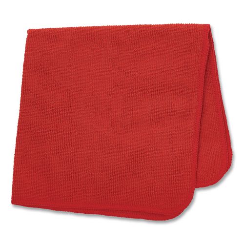 Image of Rubbermaid® Commercial 1820577 Microfiber Cleaning Cloths, 12 X 12, Red, 24/pack