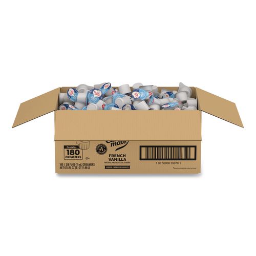 Image of Coffee mate® 11000373 Liquid Coffee Creamer, French Vanilla, 0.38 Oz Mini Cups, 180/carton