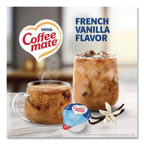 Image of Coffee mate® 11000373 Liquid Coffee Creamer, French Vanilla, 0.38 Oz Mini Cups, 180/carton