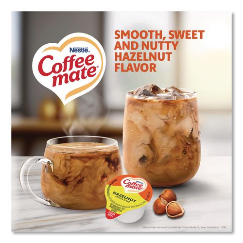 Image of Coffee mate® 11000374 Liquid Coffee Creamer, Hazelnut, 0.38 Oz Mini Cups, 180/carton