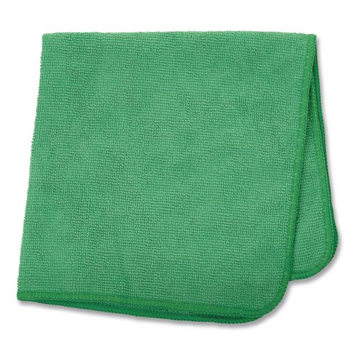 Image of Rubbermaid® Commercial 1820578 Microfiber Cleaning Cloths, 12 X 12, Green, 24/pack