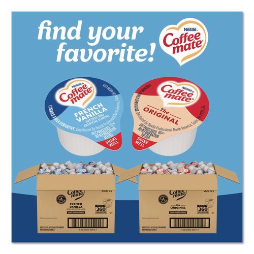 Image of Coffee mate® NES48978 Liquid Coffee Creamer, French Vanilla, 0.38 oz Mini Cups, 360/Carton