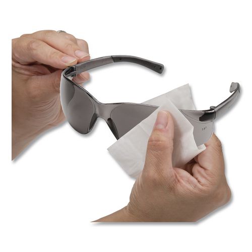 Image of Bouton® 252-LCT100 Optical Lens Cleaning Towelettes, Individually Wrapped In Dispenser Box, 100/box