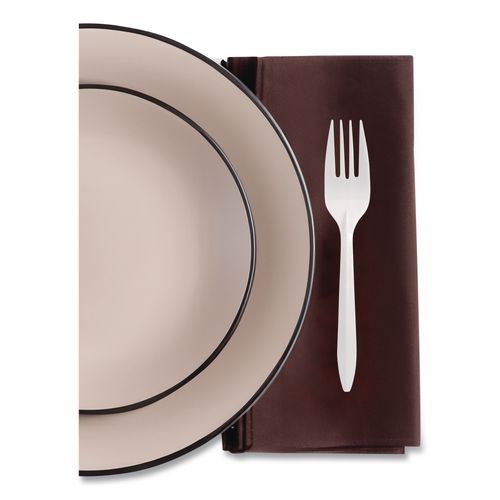Image of Berkley Square BEPBS2000 Mediumweight Polypropylene Cutlery, Fork, Plastic, White, 1,000/Carton