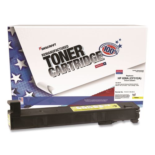 Image of Remanufactured Toner Cartridge for HP CF312A - Page Yield 31,500 - Yellow, 1 Each