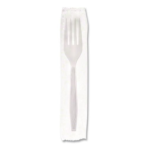 Image of Berkley Square BEP90191 Elegant Dinnerware Heavyweight Cutlery Assortment, Heavyweight, (120) Forks/(80) Spoons/(40) Knives, Plastic, White, 240/Box